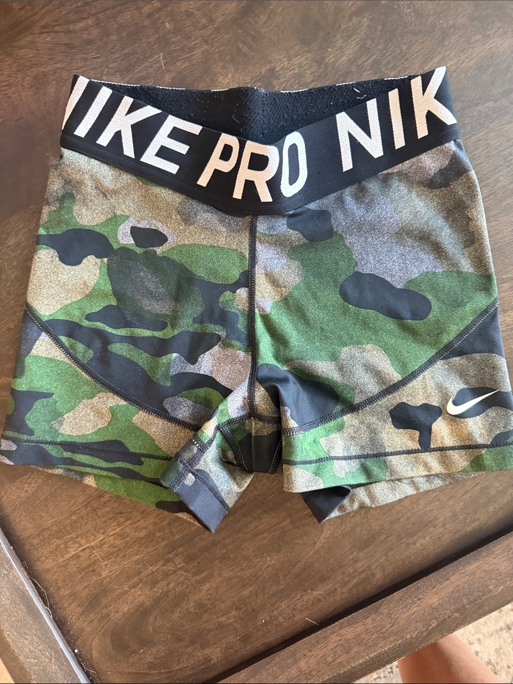 Nike Pro Camo Compression Shorts - Green/Black